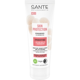SANTE NATURKOSMETIK Reinigungsgel Skin Protection mit Probiotika, Bio-Inca Inchi-Öl & Traubenkernö