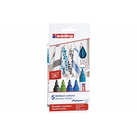 Edding Textilmarker cool colours 4500 2-3mm 5er Pack