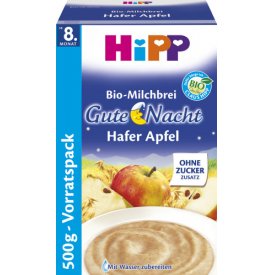 Hipp Gute Nacht Bio Milchbrei Hafer Apfel Vorteilspack  ab dem 8. Monat