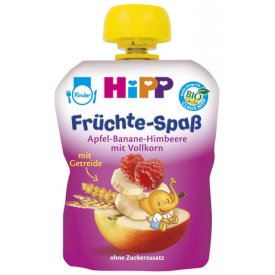 Hipp Früchte - Spaß Apfel Banane Himbeere m. Vollkorn