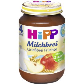 Hipp Milchbrei Grießbrei Früchte