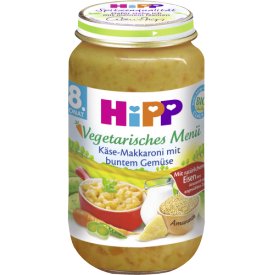 Hipp Vegetarisches Menü Käse Makkaroni mit buntem Gemüse