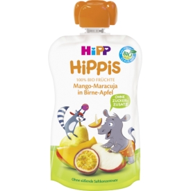 Hipp Quetschbeutel Hippis Mango-Maracuja in Birne-Apfel ab 1 Jahr