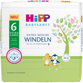 Hipp Babysanft Windeln Gr. 6 XL, 13+ kg