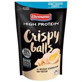 Ehrmann  High Protein Crispy Balls Weiße Schokolade