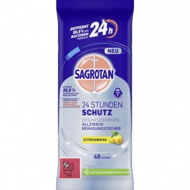 Sagrotan Desinfizierende Reinigungstücher 24h Schutz 48er