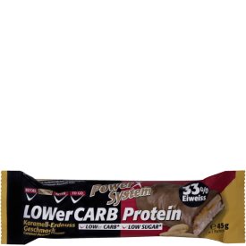 Power System Proteinriegel 33%, Lower Carb Bar, Peanut Caramel Geschmack