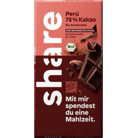 share Schokolade, Edelbitter Peru 78 % Kakao