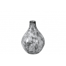 Vase Marble 16x16x20cm schwarz marmorisiert