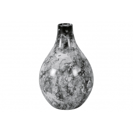 Vase Marble 18x18x25cm schwarz marmorisiert