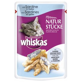Whiskas Katzenfutter Naturstücke mit Sardine in Gelee