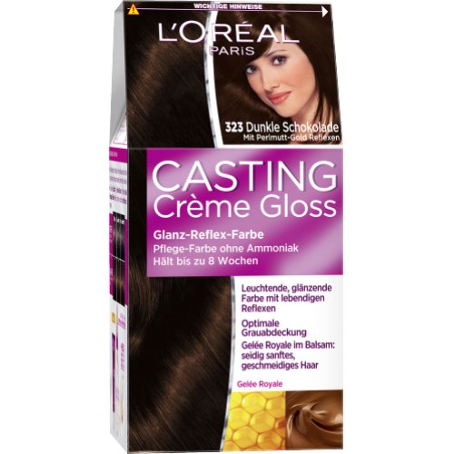 LOreal Paris Casting Creme Gloss Dauerhafte Haarfarbe Coloration Creme Gloss 323 Dunkle Schokolade
