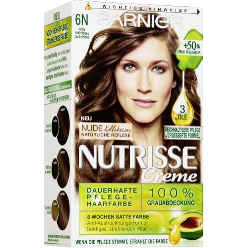 Garnier Nutrisse Coloration Nude Natürliches Dunkelblond 6N