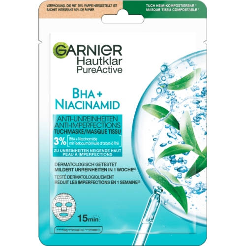 Garnier SkinActive Tuchmaske Teebaumöl