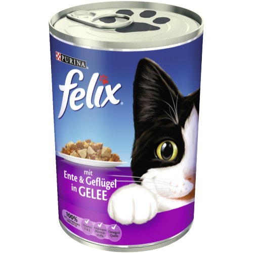 Felix Katzenfutter mit Ente Geflügel in Gelee