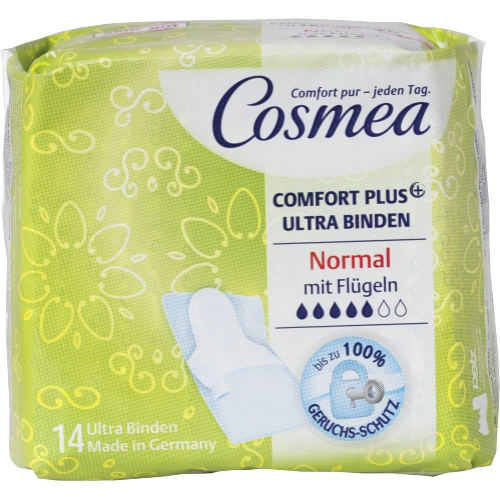Cosmea Damenbinden Ultra dünn Normal plus mit Flügeln