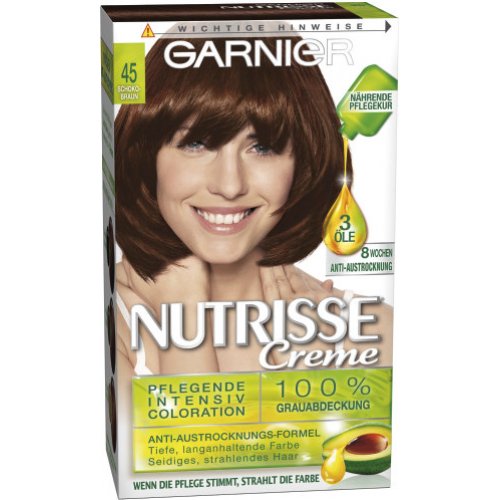 Garnier Dauerhafte Haarfabe Intensiv Coloration Nutrisse 45 Schokbraun