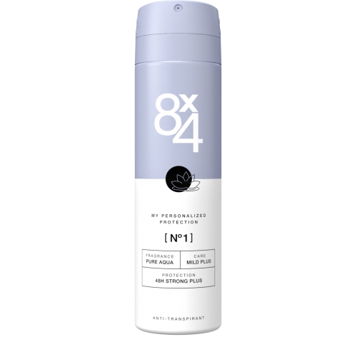 8x4 women Deo Spray Antitranspirant No.1 Pure Aqua