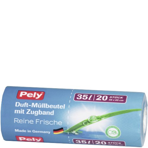 Pely 35 l Duft-Müllbeutel mit Zugband Reine Frische