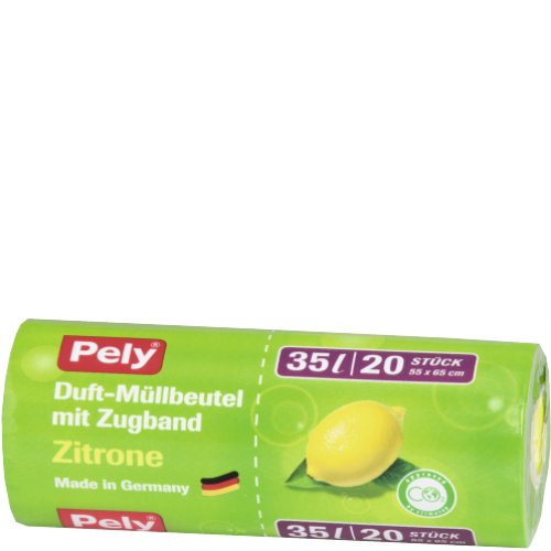 Pely 35 l Clean Duft Müllbeutel mit Zugband Zitrone