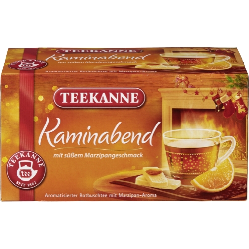 Teekanne Kaminabend mit süßem Marzipan-Geschmack