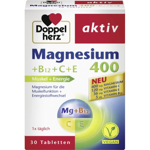 Doppelherz Magnesium 400 + B12 + C + E Tabletten