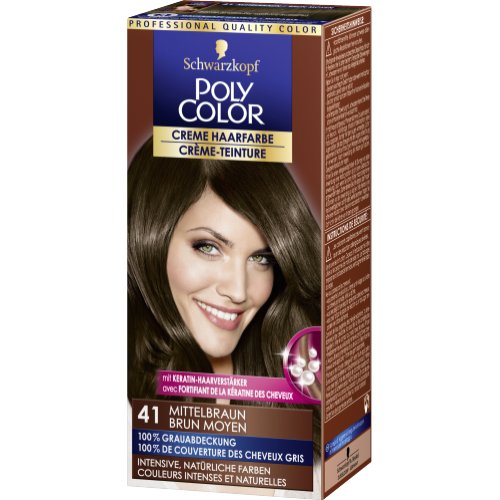 Poly Color Dauerhafte Haarfarbe Creme 41 Medium Brown
