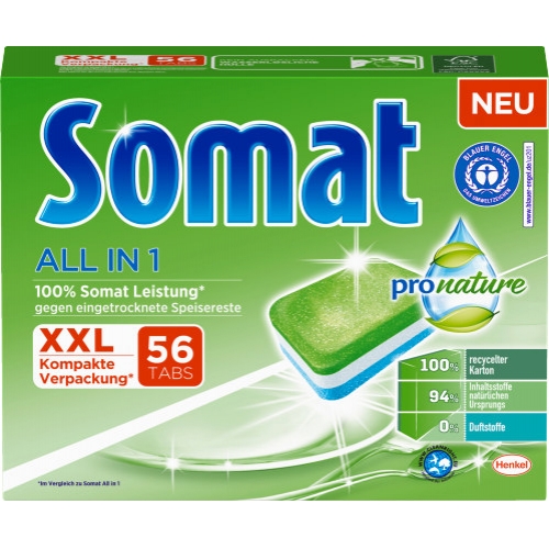 Somat Pro Nature All in 1 Geschirrspültabs 56er Somat Pro Nature All in 1 Geschirrspültabs 56er