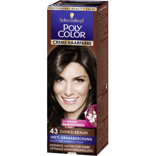 Poly Color Dauerhafte Haarfarbe Creme Dunkelbraun 43