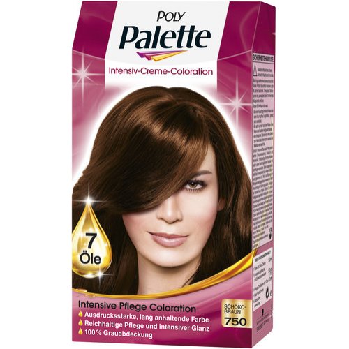 Poly Palette Coloration Stufe 3 – 750 Schokobraun, 115 Ml, Mit 100% Grauabdeckung