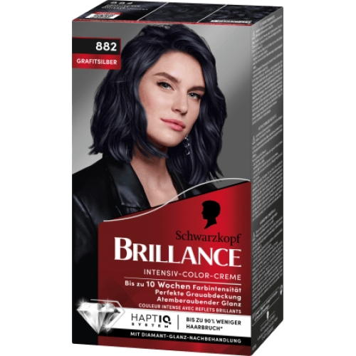 Schwarzkopf Brillance Haarfarbe Grafitsilber 882 Schwarzkopf Brillance Haarfarbe Grafitsilber 882