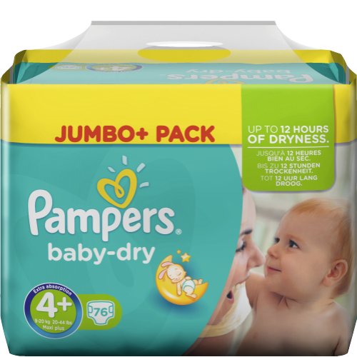 Pampers Baby-Dry Windeln 4  Maxi Plus 9-20kg