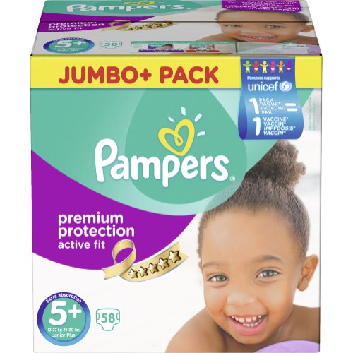 Pampers Active Fit Windeln 5  Junior Jumbo  Pack 13-25 kg
