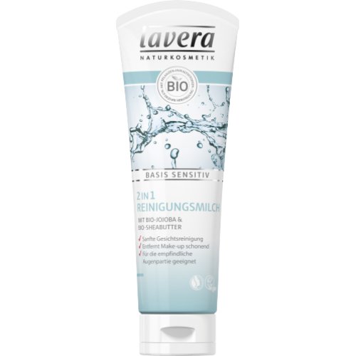 Lavera Reinigungsmilch basis sensitiv 2 in 1 mit Bio-Aloe Vera & Bio-Sheabutter