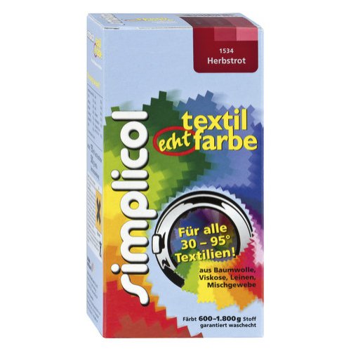 Simplicol flüssige Textil-Echtfarbe Herbstrot