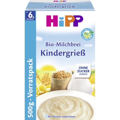 Hipp Bio-Milchbrei Kindergrieß Vorteilspack ab 6. Monat Hipp Bio-Milchbrei Kindergrieß Vorteilspack ab 6. Monat