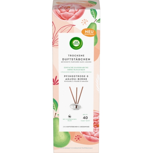Airwick Trockene Duftstäbchen Pfingsrose Anjou Birne