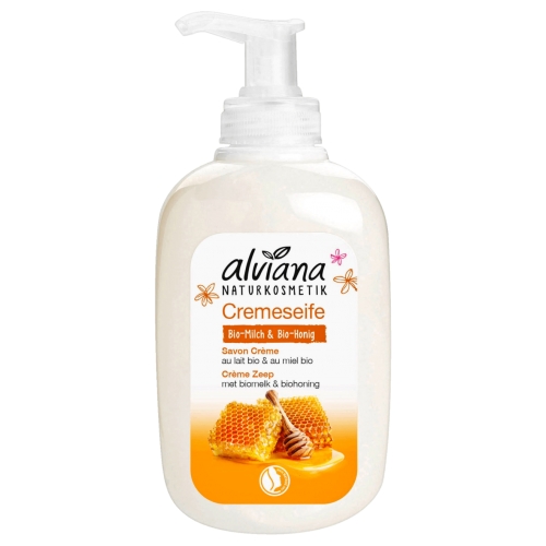Alviana Cremeseife Milch & Honig mit Bio-Olivenöl Alviana Cremeseife Milch & Honig mit Bio-Olivenöl