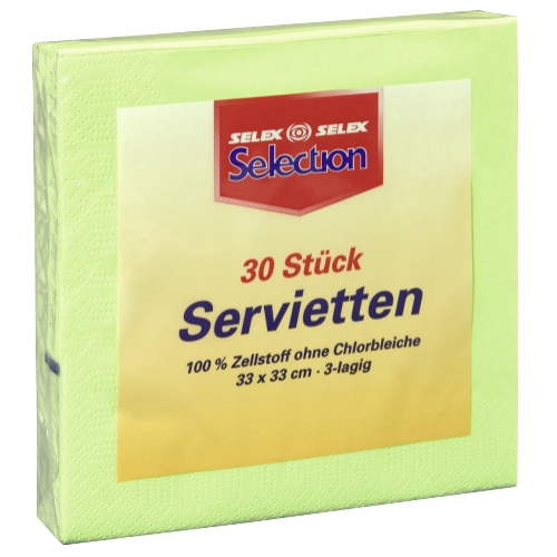 Selection SERVIETTEN GRUEN 3LG. 30 Stück