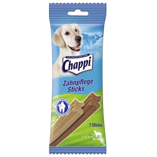 Hundefutter - Chappi Hundefutter Zahnpflege Sticks fr groe Hunde 7 Stk  Drogeriedepot.de
