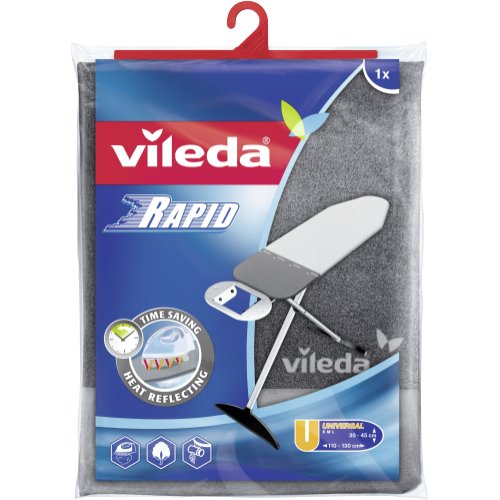 Vileda Bügeltischbezug Viva Express Rapid 120-130x38-45cm silbergrau-metallic