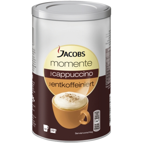 Jacobs Cappuccino Kaffee fein cremig entkoffeiniert