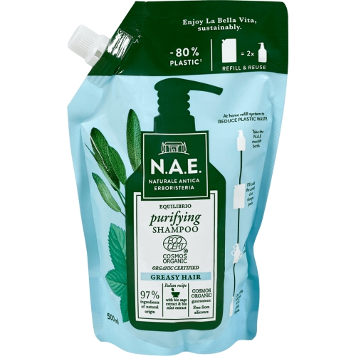 N.A.E. Shampoo Bio Salbei&Bio MinzeExtrakt Nachfüllbeutel