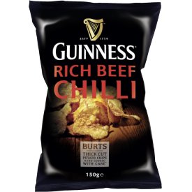 Burts Guinness Hand Cooked Potato Chips Rich Beef Chilli