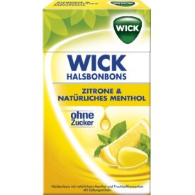 Wick Zitrone & Natürliches Menthol ohne Zucker