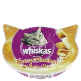 Whiskas Katzensnacks Knuspertaschen mit Huhn & Käse