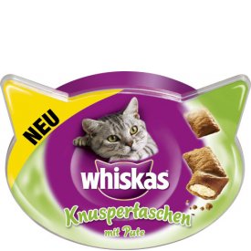 Whiskas Katzensnacks Knuspertaschen mit Pute Katzensnack,