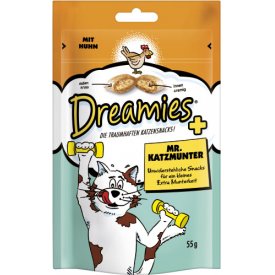 Dreamies Katzensnack Mr. Katzmunter mit Huhn 6x55g