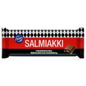 Fazer Salmiakki Milchschokolade mit salzigem Lakritzfüllung