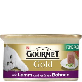 Gourmet Gold Katzenfutter Feine Pastete mit Lamm und Bohnen